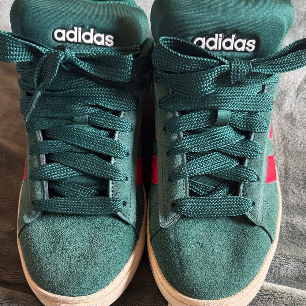 Adidas Men’s Sneakers in Forest Green and Cherry Red